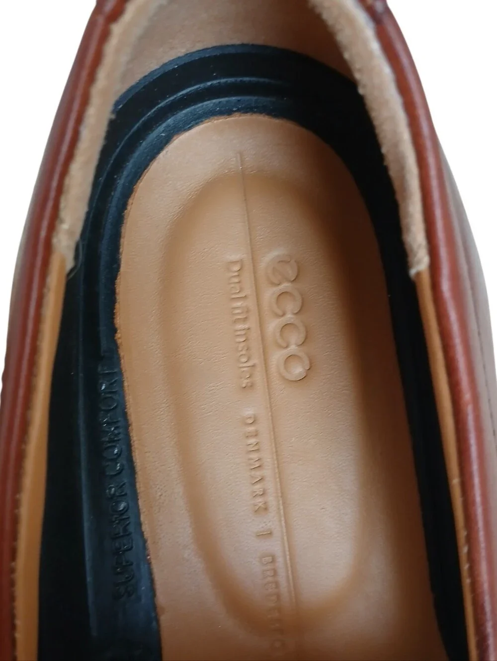 ECCO Metropole London Leather Penny Loafers in Cognac Men's 10.5 Denmark Preppy